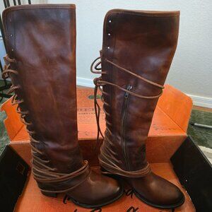 freebird coal corset back boot